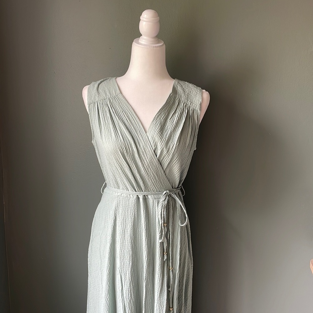 Calvin Klein Sage Wrap Maxi Dress